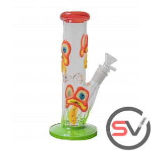 3D MUSHROOM EYES WATER PIPE WITH ICE CATCHER (GLOW IN DARK)